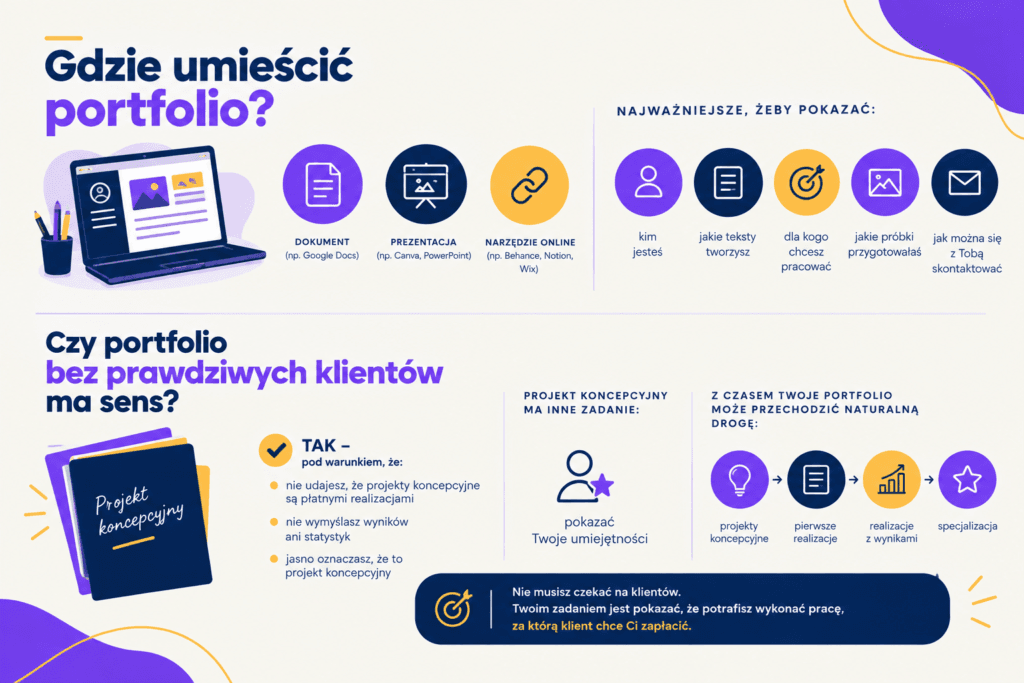 Portfolio dla początkujących copywriterów - gdzie umieścić